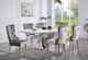 Furniture of America® Valdevers 7-Piece Navy Dining Table Set with Chrome Base-1