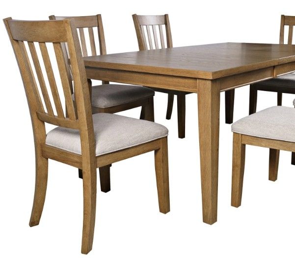 Jofran Inc. Brentwood 7-Piece Cascade Oak Extension Dining Table Set-1