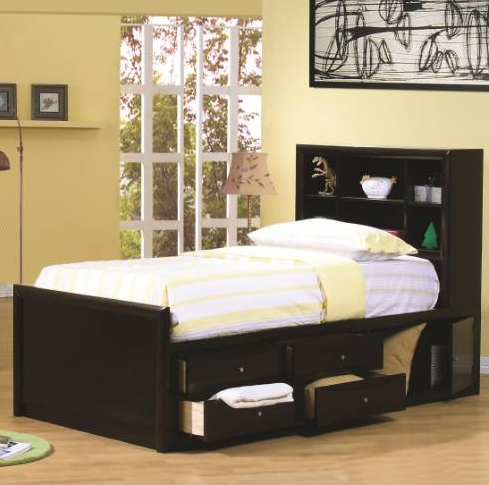 Coaster® Phoenix Cappuccino Bookcase Youth Bed-1