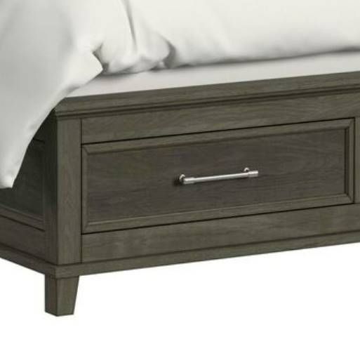 Elements International Canterbury Gray Queen Storage Panel Bed-1