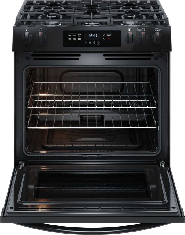 Frigidaire® 30" Black Slide In Gas Range-1