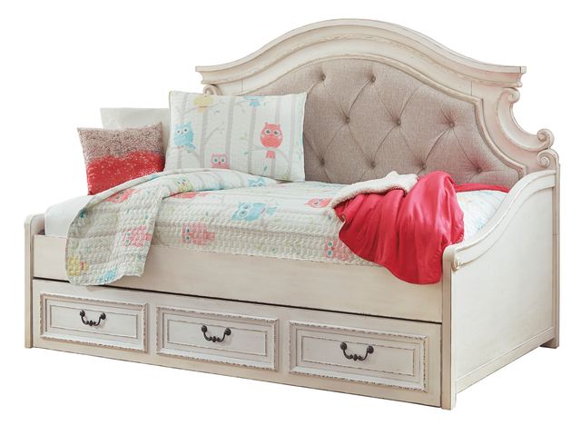 Signature Design by Ashley® Realyn Chipped White Day Bed Storage-2