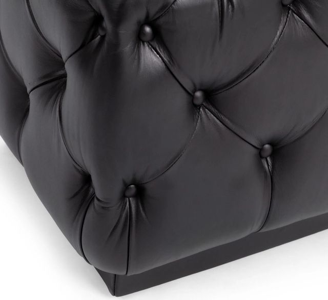 Classic Home Briar Midnight Raven 18" Square Ottoman-4