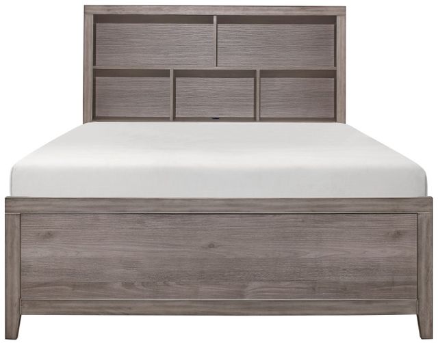 Homelegance® Woodrow 4-Piece Gray Full Bookcase Bed-3