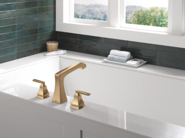 Delta Ashlyn® Roman Champagne Bronze Tub Trim-3