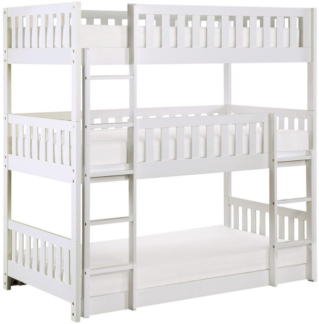 Homelegance® Galen White Twin/Twin Triple Bunk Bed-0
