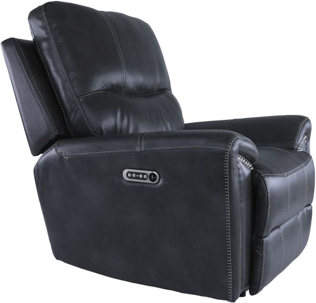ITEM #: 77081  Harrison Charcoal Leather Power Recliner with Headrest-2
