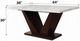 ACME Furniture Forbes White Dining Table with Walnut Base-1