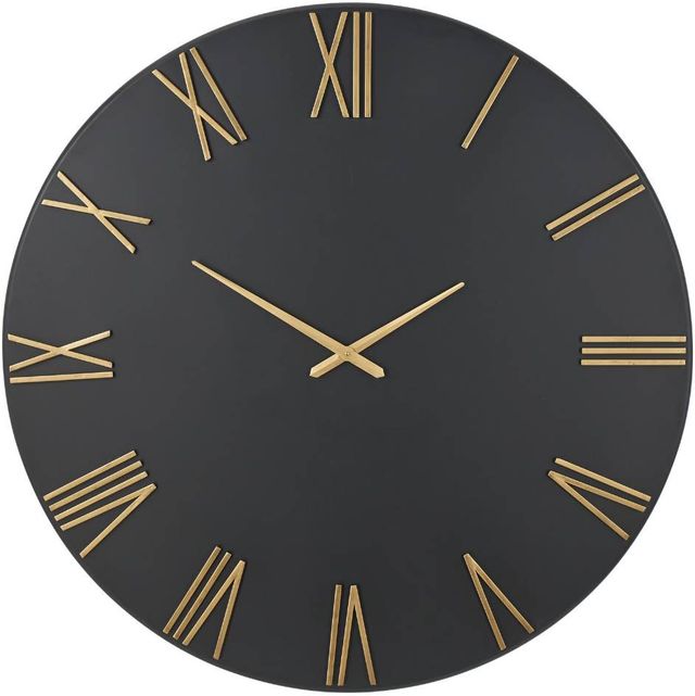 Deco Marche Black/Gold 48" Wall Clock-0