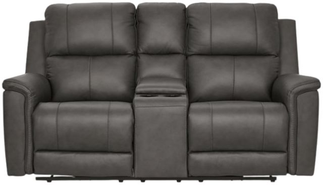 Signature Design by Ashley® Bleckley Anchor Power Reclining Loveseat with Console and Adjustable Headrest-1