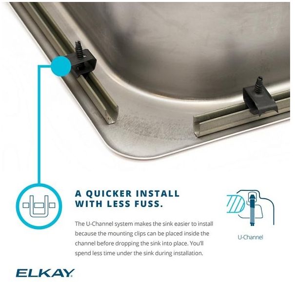 Elkay Celebrity® Stainless Steel Single Bowl Drop-in Classroom ADA Sink-3