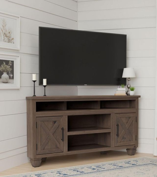 Legends Home Real Cozy Liberty Barnwood 64" Corner Fireplace Console-1