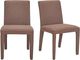 Moe's Home Collection Monte 2-Piece Brown Dining Side Chair Set-4