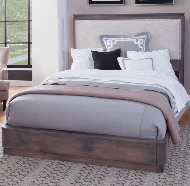 Urban Collections by Yutzy Woodworking Rialto Maple/Preen King Upholstered Bed-0