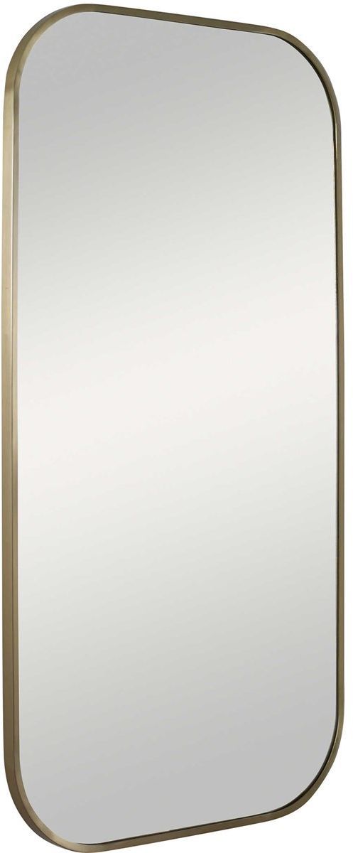 Uttermost® Taft Plated Antique Brass Mirror-3