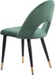 Zuo® Modern Menlo Black/Gold/Green Dining Side Chair Set-3