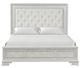 Furniture of America® Stella Mia Creamy White Upholstered Eastern King Panel Bed-1