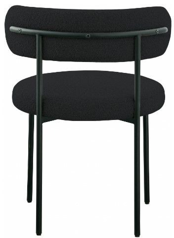 Meridian Furniture Beacon Black Boucle Upholstered Dining Chair-2