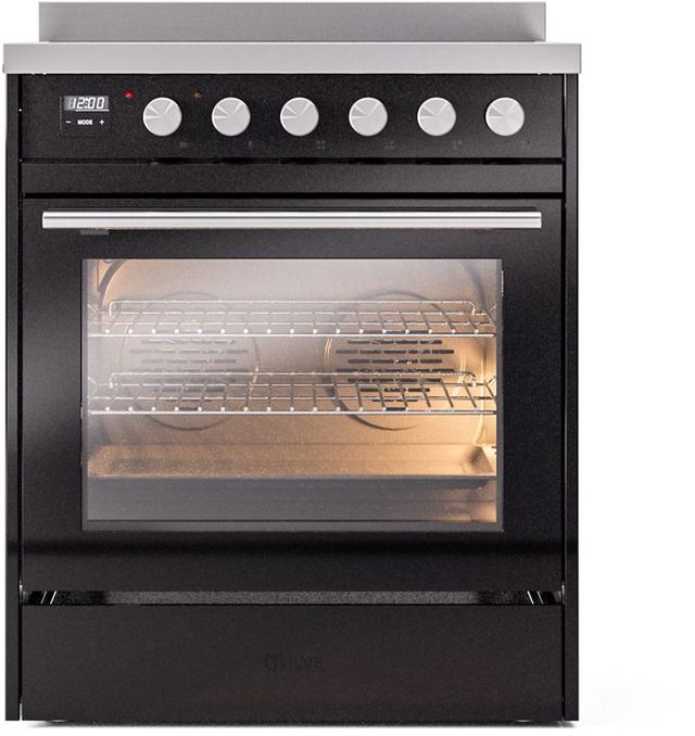 Ilve® Professional Plus II 30" Glossy Black Pro Style Induction Range-2