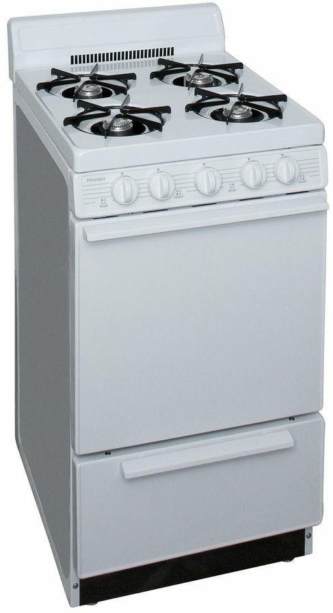 Premier 20" White Freestanding Gas Range-1