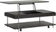 Magnussen Home® Spencer Aged Nickel/Dark Briarsmoke Lift Top Storage Cocktail Table with Casters-1