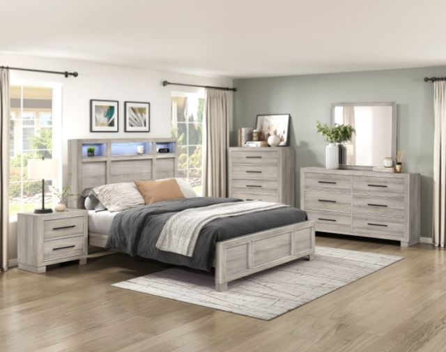 Homelegance® Everett Gray Nightstand-1