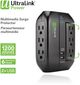 Ultralink Power Black 6 Outlet 2 USB 3.1A Surge Protector-1