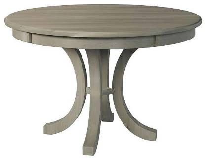 Country View Woodworking Customizable Newcastle Cherry Top 38" Dining Table with 1-Leaf and Brown Maple Base-0