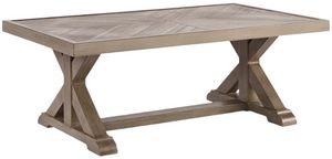 Signature Design by Ashley® Beachcroft Beige Outdoor Wood Cocktail Table