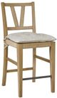 Bernards Tarrington Cashew Counter Slat Black Chair-0