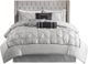 Olliix by Madison Park Laurel 7 Piece Grey King Tufted Comforter Set-0