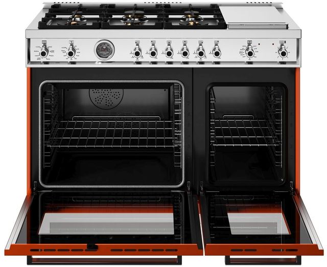 Bertazzoni Professional Series 48" Arancio Pro Style Dual Fuel Range-1