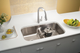 Elkay Lustertone® Classic Lustrous Satin 32-1/2" x 18-1/8" x 9" Equal Double Bowl Undermount Sink with Aqua Divide-3