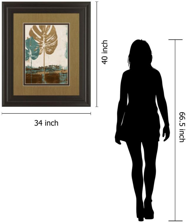 Classy Living Patricia Pinto Blue Leaves II Wall Art-2