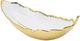 A & B Home Gold/White Decorative Leaf Bowl-3