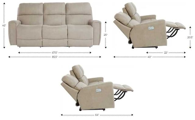 La-Z-Boy® Apollo Toast Power Reclining Sofa with Headrest and Lumbar-2