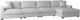Elements International Arizona 4-Piece Steno Stone Right-Arm Facing Sectional and Chaise-0