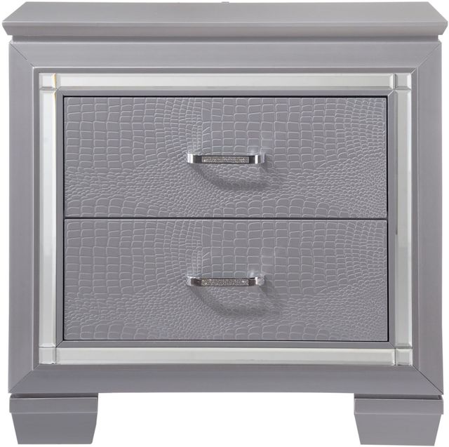 Crown Mark Lillian Gray Nightstand-3