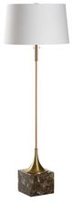 Wildwood Lamps Alsace Antique Brass/Natural Brown Floor Lamp-0