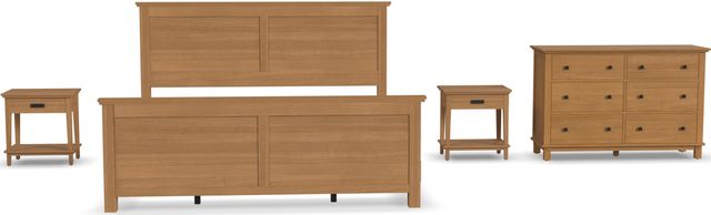 homestyles® Oak Park 4-Piece Brown King Panel Bedroom Set-0