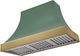 AGA Cascade 36" Mineral Green Wall Mounted Range Hood  with Antique Brass  Trim-0