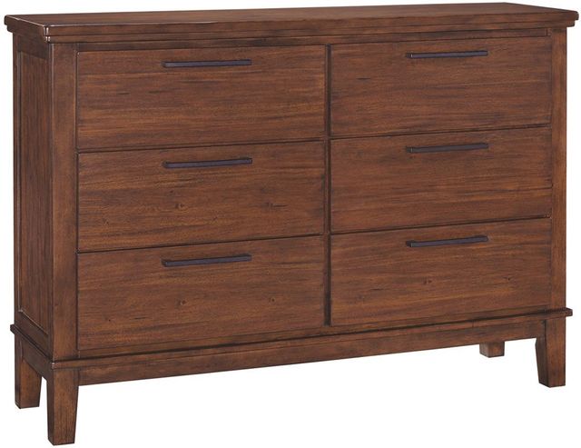 Signature Design by Ashley® Ralene 4-Piece Dark Brown California King Upholstered Panel Bed Set-2