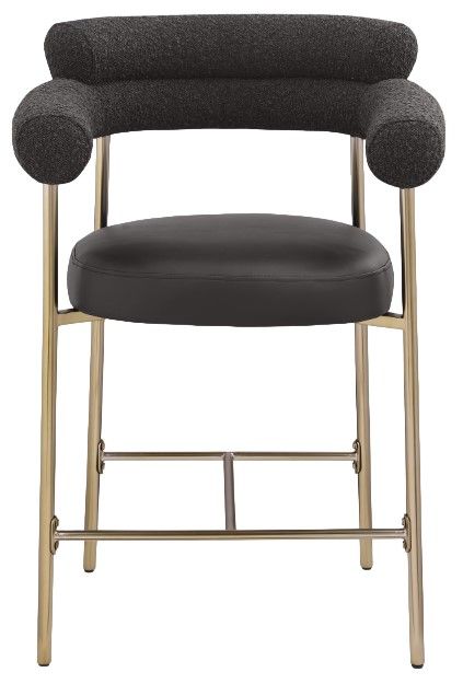 Meridian Furniture Blake Black/Brushed Gold Counter Stool-1