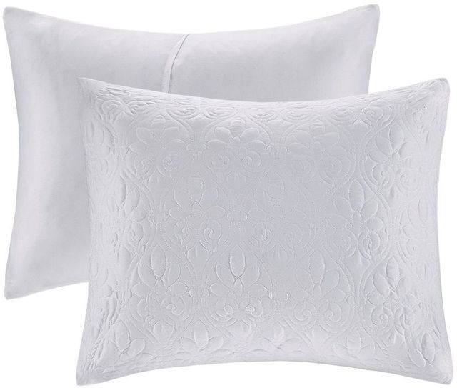 Olliix by Madison Park 5 Piece White King Quebec Comforter Set-4