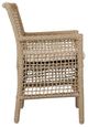 Classic Home Brisbane Natural Rope Outdoor Dining Chair with Cushion-3