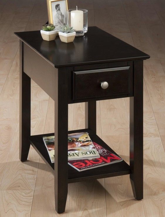 Jofran Inc. Classics Espresso Chairside Table-1