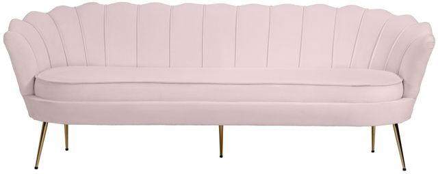 Meridian Furniture Gardenia Pink Velvet Sofa-0