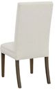 Fairfield® Customizable Entree Dining Straight Tall Back Side Chair with Tobacco Legs and Buttons-3