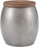 Powell® Dreyfus Silver Drum Side Table-0