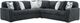 Signature Design by Ashley® Midnight-Madness 3-Piece Gunmetal L-Shape Sectional-0